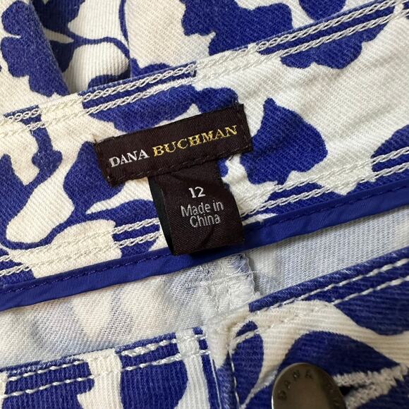 Dana Buchman Blue and White Women's Denim Jeans Size 12 - Picture 4 of 7